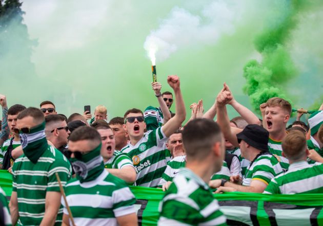 Celtic Supporters celebrating