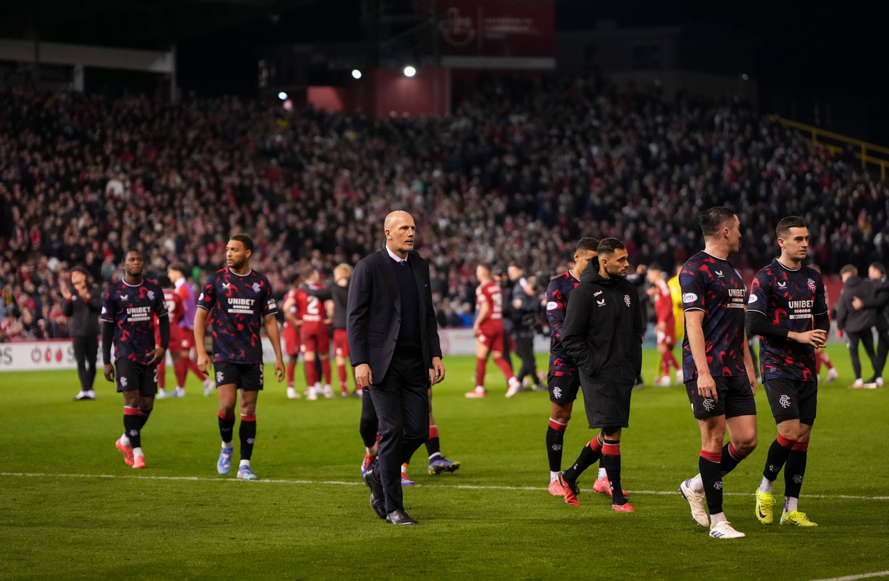 Philippe Clement walks off the pitch