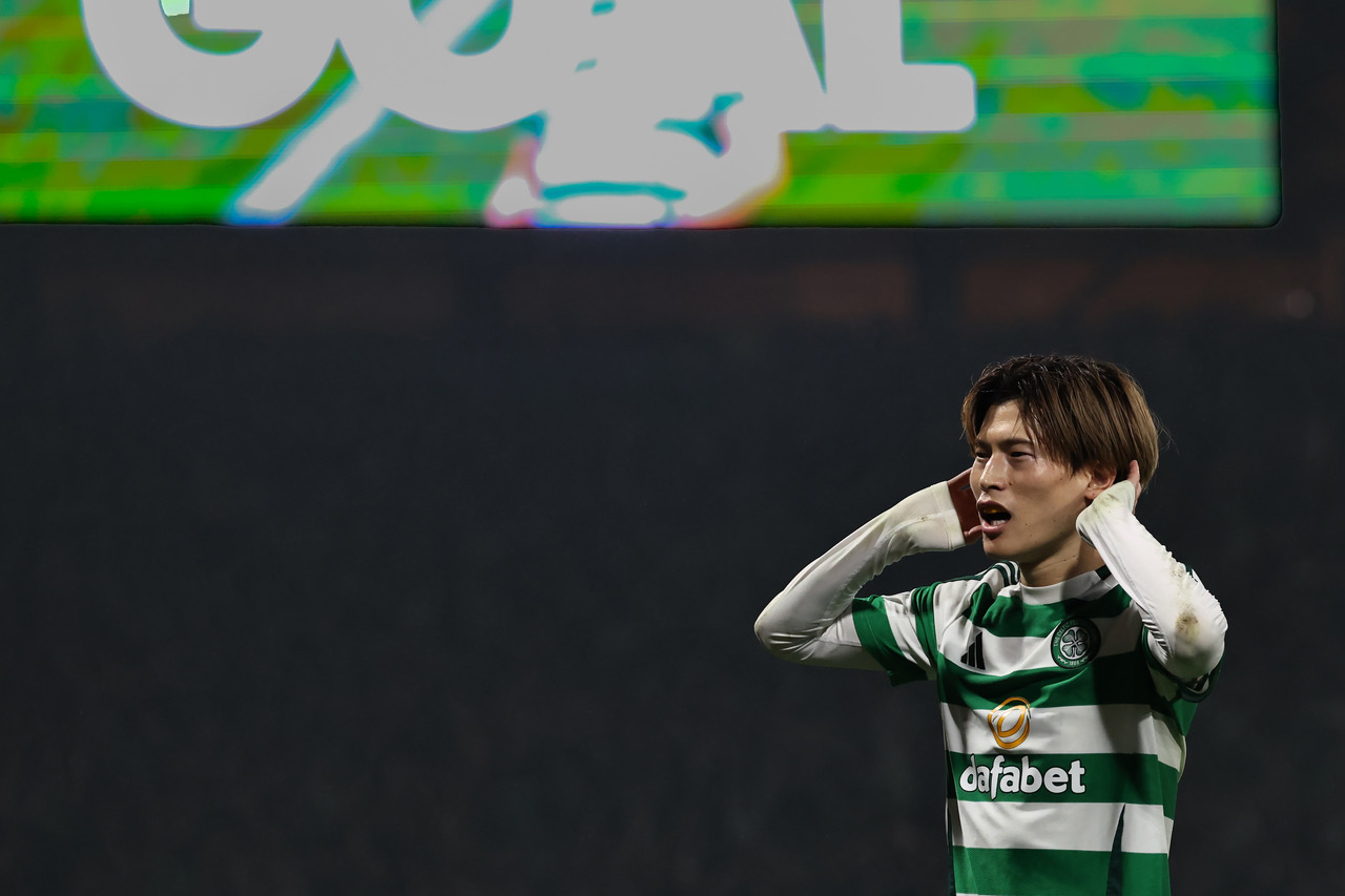 Kyogo celebrates