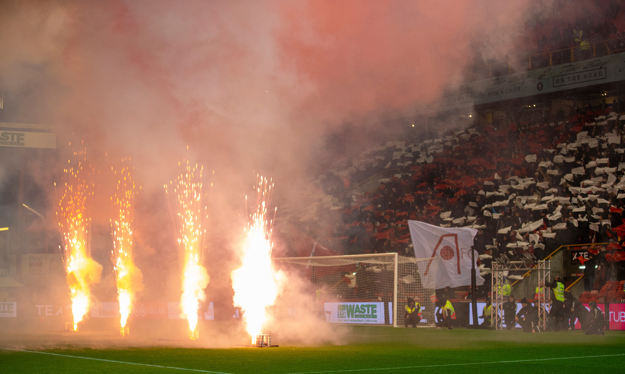 Aberdeen FC pyros last week