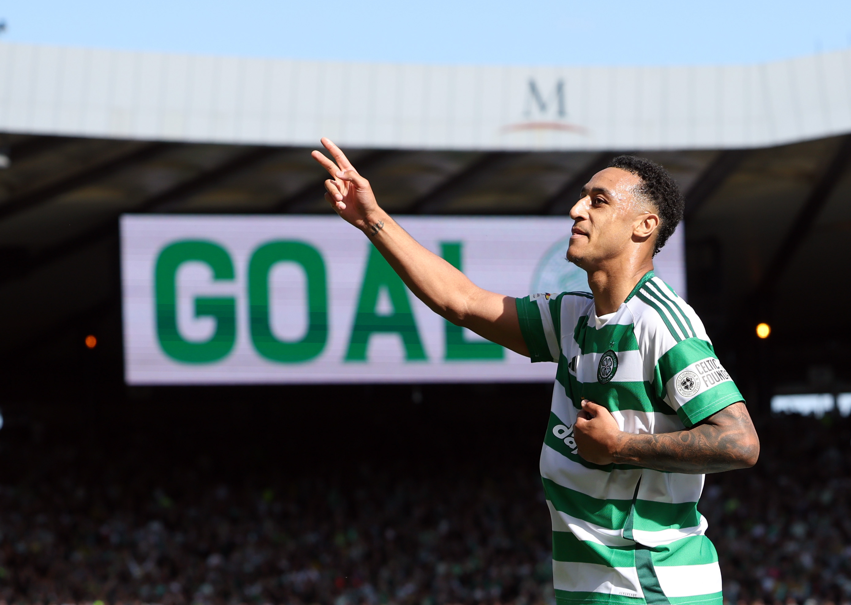 Adam Idah celebrates