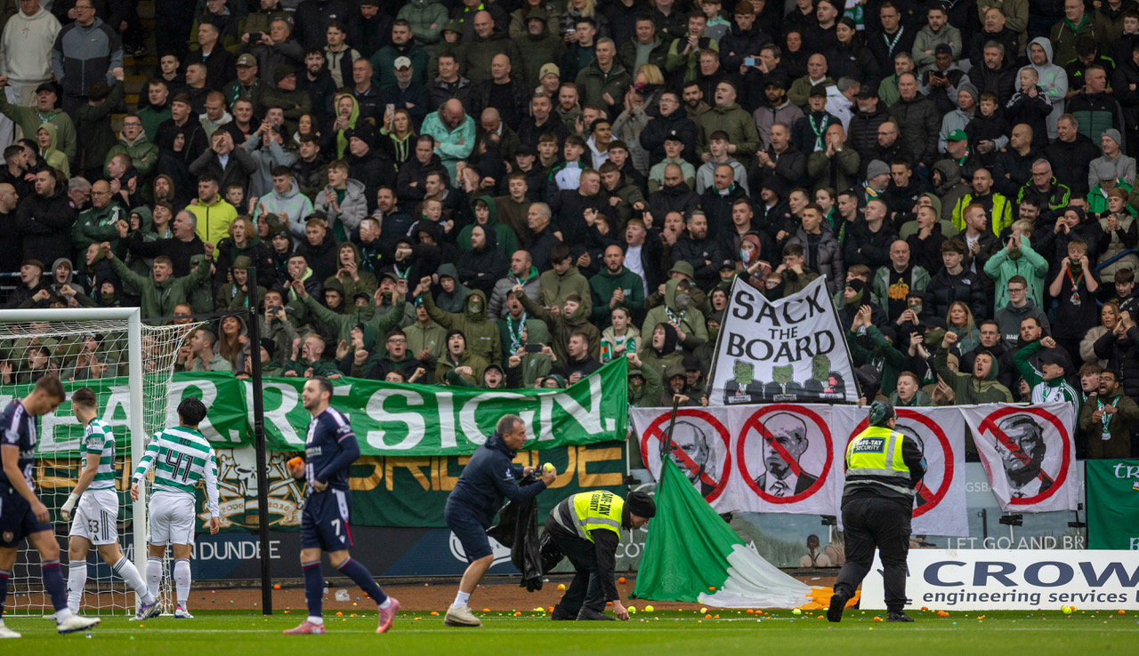Celtic fan protest