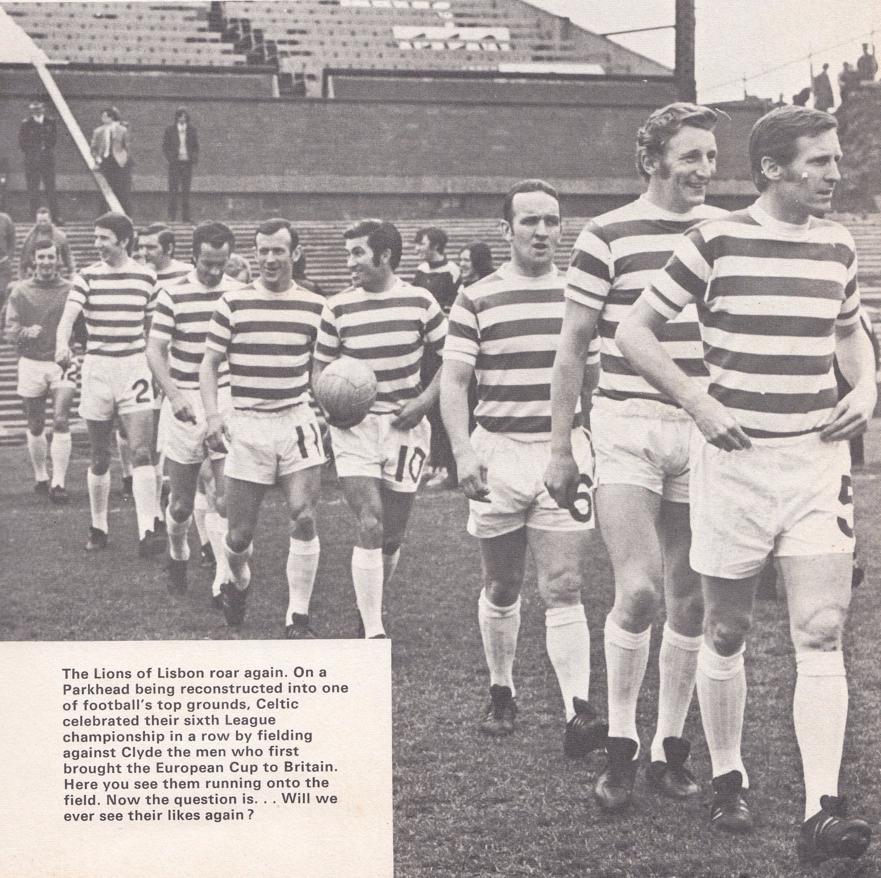 Last Lisbon Lions walk-out at Celtic Park