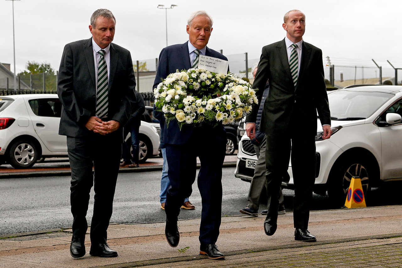 Ian Bankier, CEO Michael Nicholson and former Celtic captain Tom Boyd 