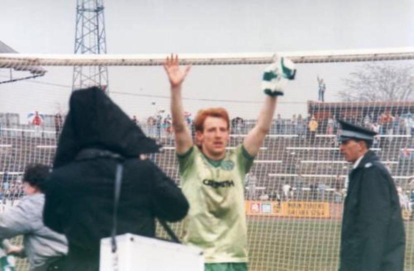 Tommy Burns celebrates