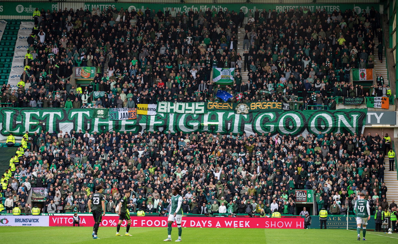 Celtic supporters at Easter Road