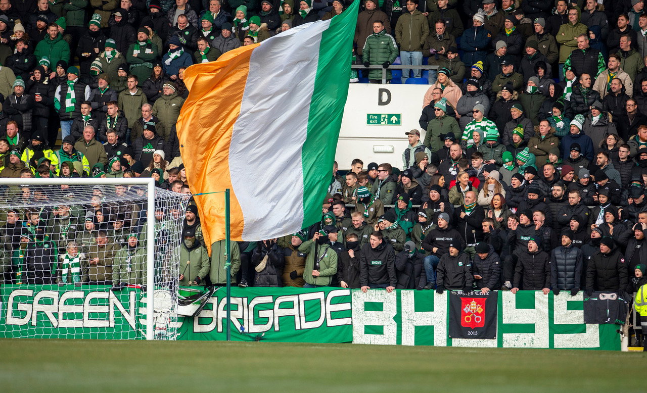Celtic supporters at McDiarmid Park