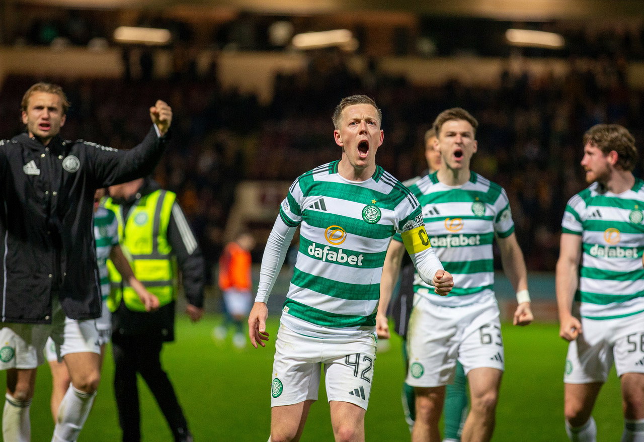 Callum McGregor celebrates