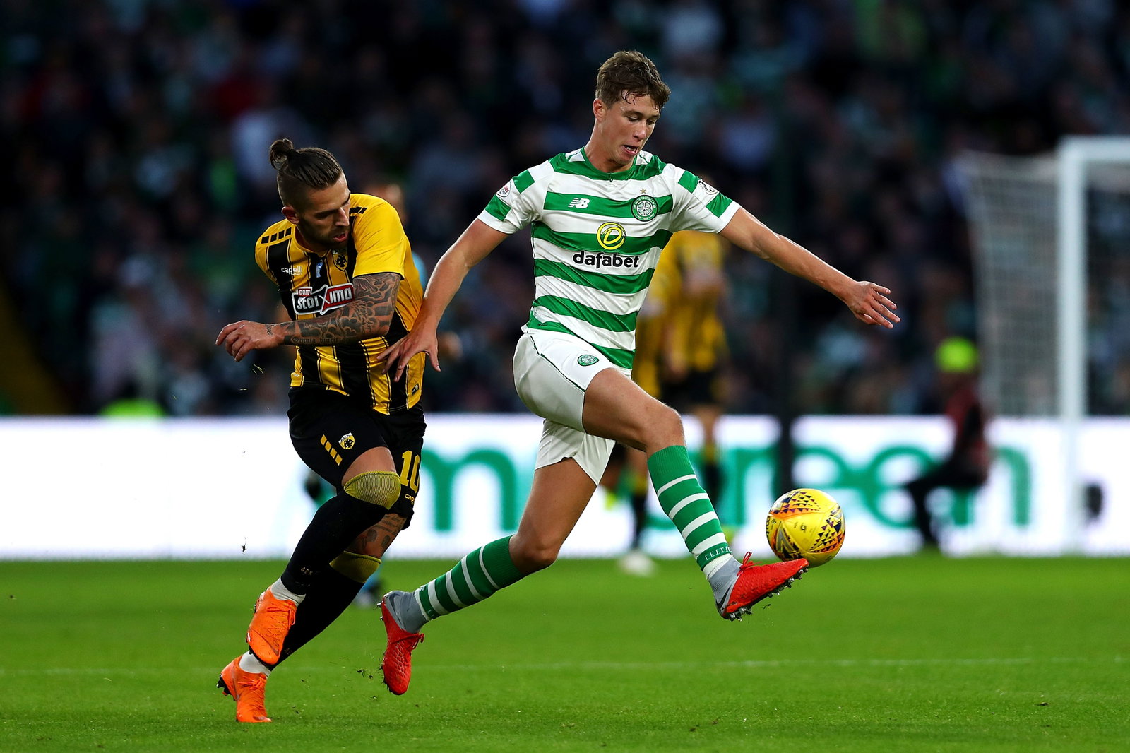 Jack Hendry of Celtic in action