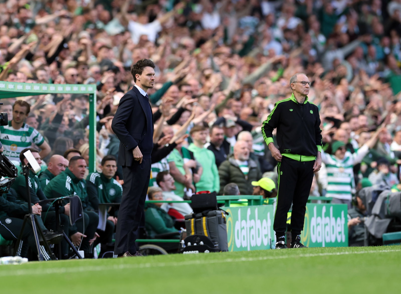 Danny Röhl and Celtic manager Martin O'Neill