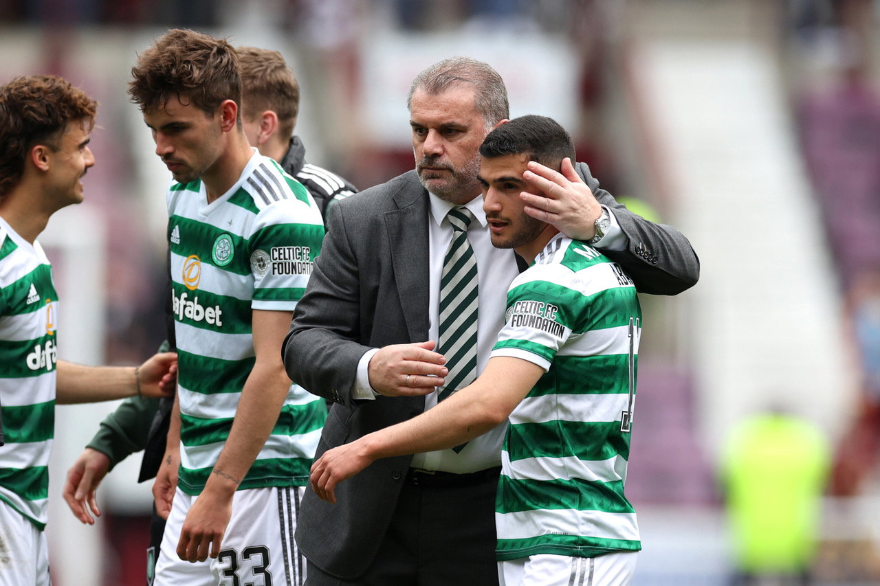 Ange Postecoglou embraces Liel Abada