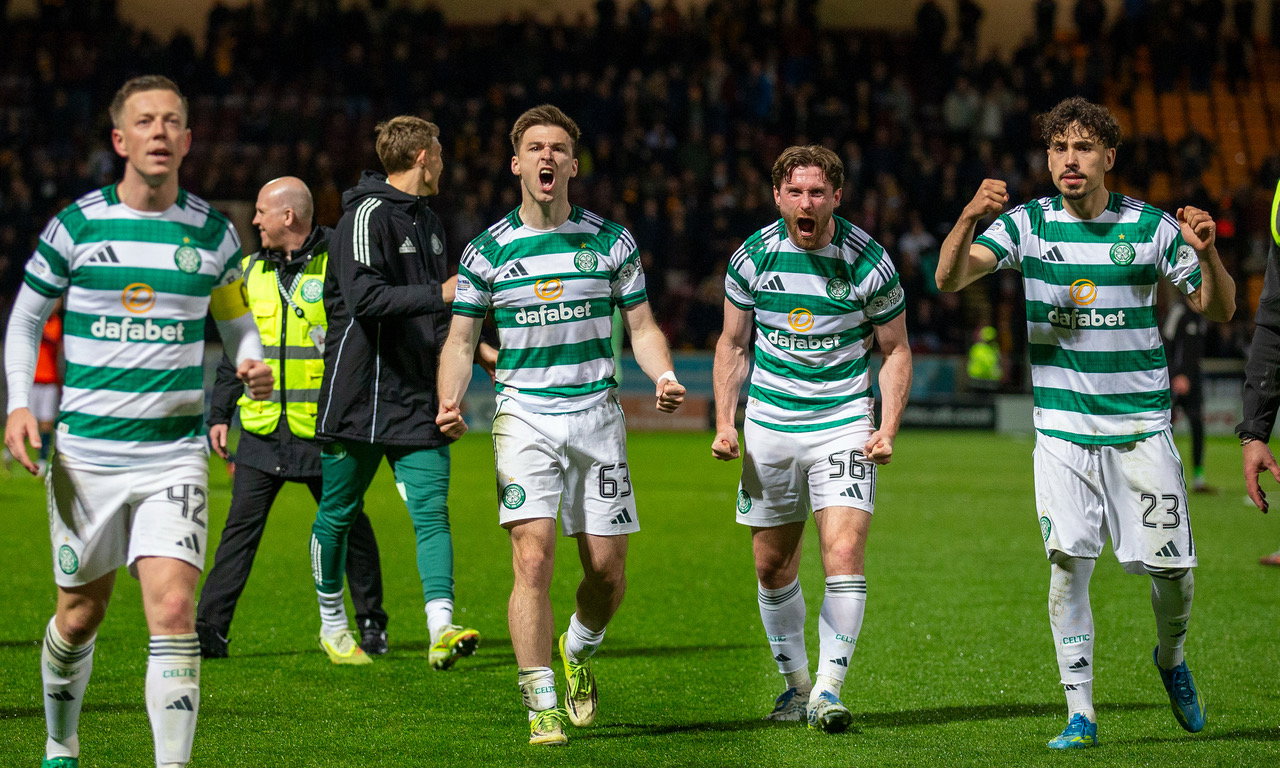 Celtic celebrations at Fir Park.